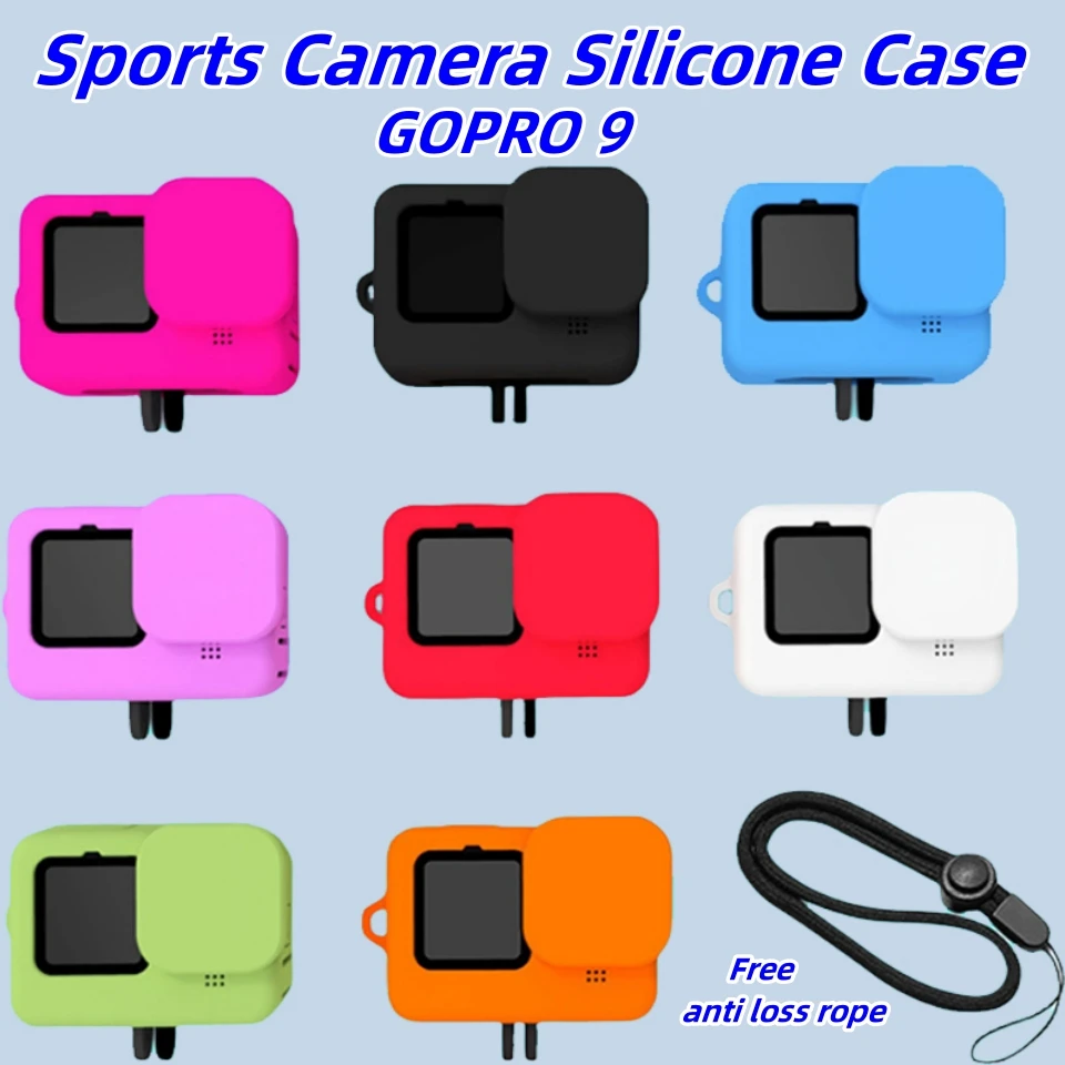 For Gopro9 Camera Silicone Cover Hero10 Sports Camera Protective Cover Hero9 Lens Cover Accessory Cover