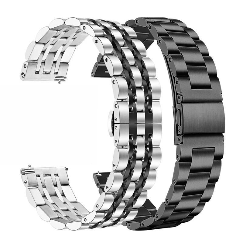 20mm 22mm Stainless Steel Wrist Strap Link Bracelet For Samsung Galaxy Watch 46mm 42mm Gear S3/S2 Frontier/Classic Watch Band