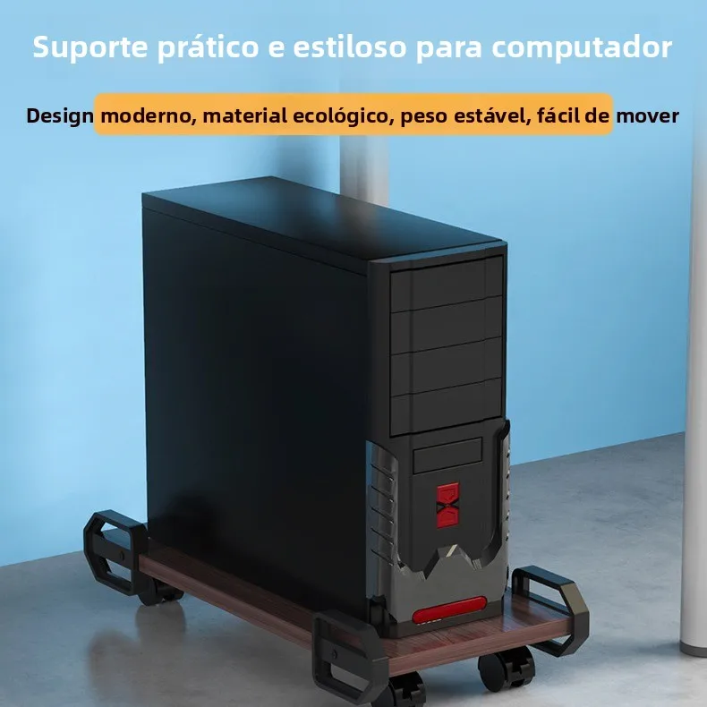 lifted-roller-wheel-computer-main-host-case-bracket-heat-dissipation-home-use-lightweight-adjustable-desk-top-pc-stand