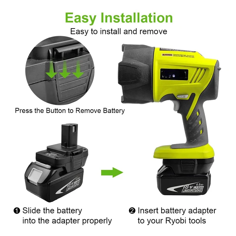 ZWINCKY 1/2 Buah MT20RNL untuk Adaptor Baterai Makita 18V Konverter Baterai Lithium PORT Pengisian Daya 18V Alat Steker Tanpa Kabel untuk RYOBI