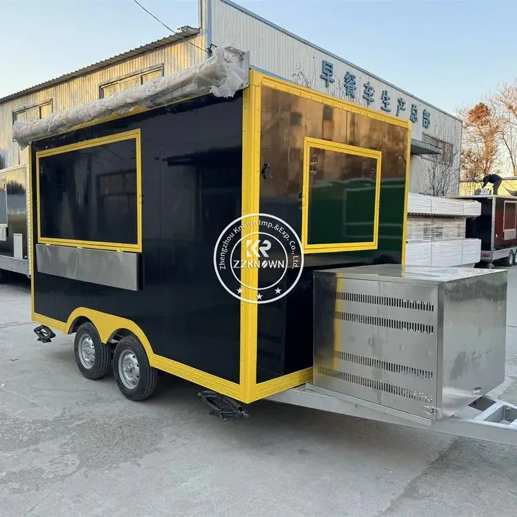 Мобильная тележка для еды, полностью оборудованная прицеп для кофе, мороженого, мобильная кухня, индивидуальный грузовик для фаст-фуда, полностью оборудование