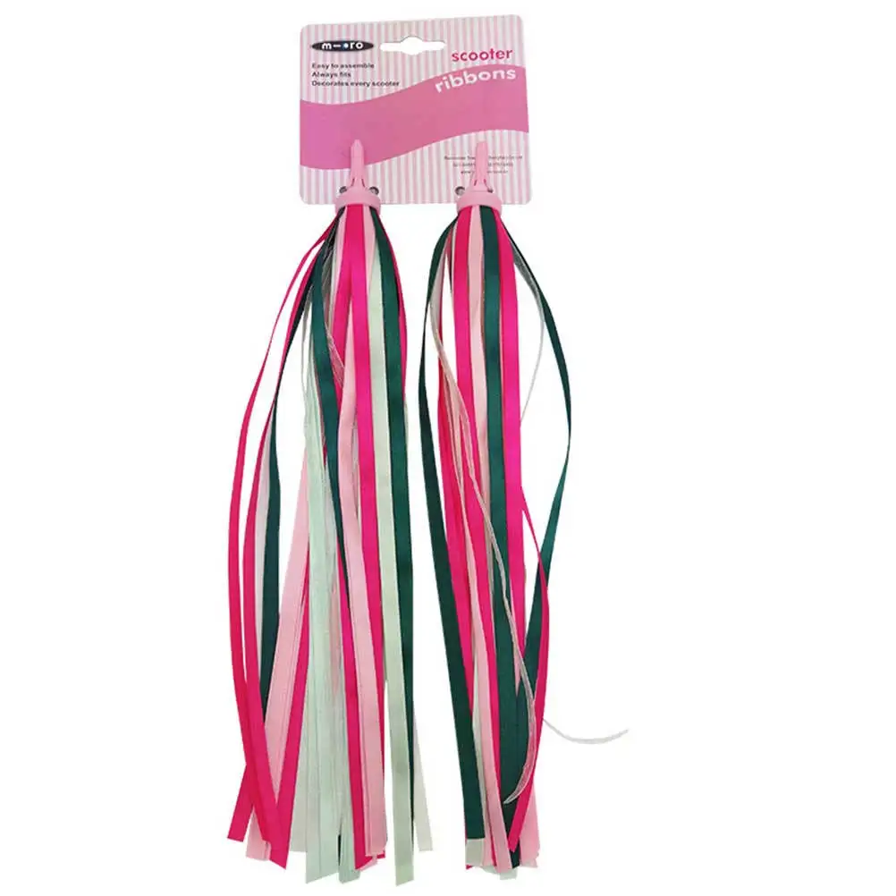

2Pcs Fun Pink Tassels Red Bell Combo Bike Handlebar Decor Set Flashy Ride Accessories for Scooter Cycling Gift