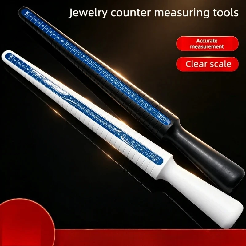 

Plastic Ring Mandrel US KR Size Solid Ring Sizer Stick, Finger Ring Size Measuring Tool