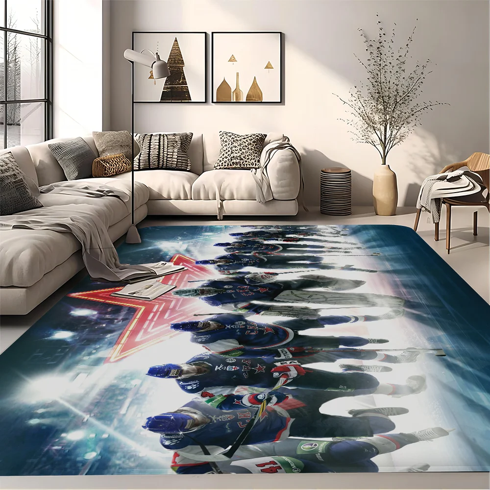 Sports Ice hockey Floor Mat Bathroom Mat Kids Room Bedroom Decoration Balcony Anti-Slip Doormat Living Room Welcome Rug