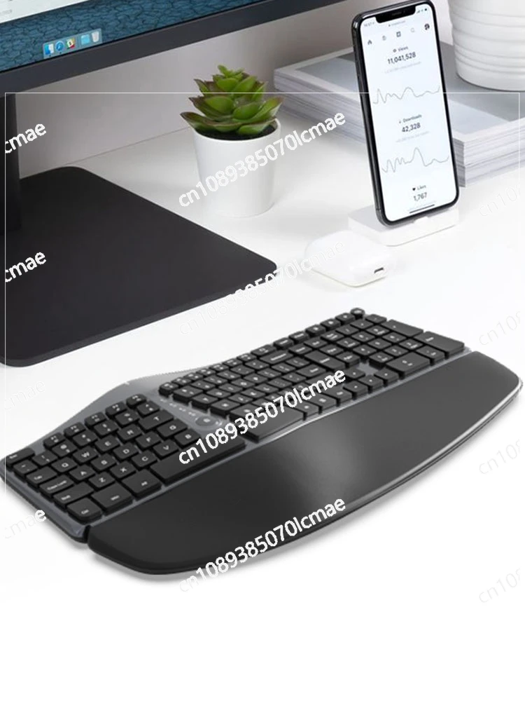 Colorful Ergonomic Keyboard and Mouse Set, Wired, Wireless, Bluetooth, Split Hands Separated, Left and Right Hands