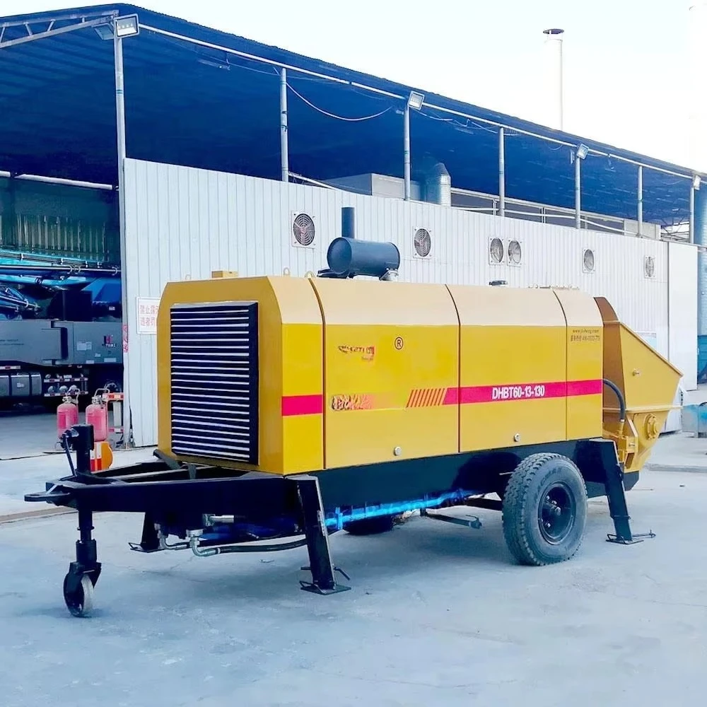 

30/50/40/90m³/h Concrete Pumping Machine Diesel Engine Trailer Mounted Concrete Pump for Sale
