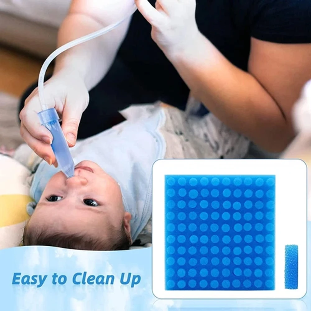 10Sheets=1000pcs Disposable Baby Mouth Suction Nose Baby Cleaning Nose Nose Nasal Aspirator Baby Health Care Dropper Accessories view 2
