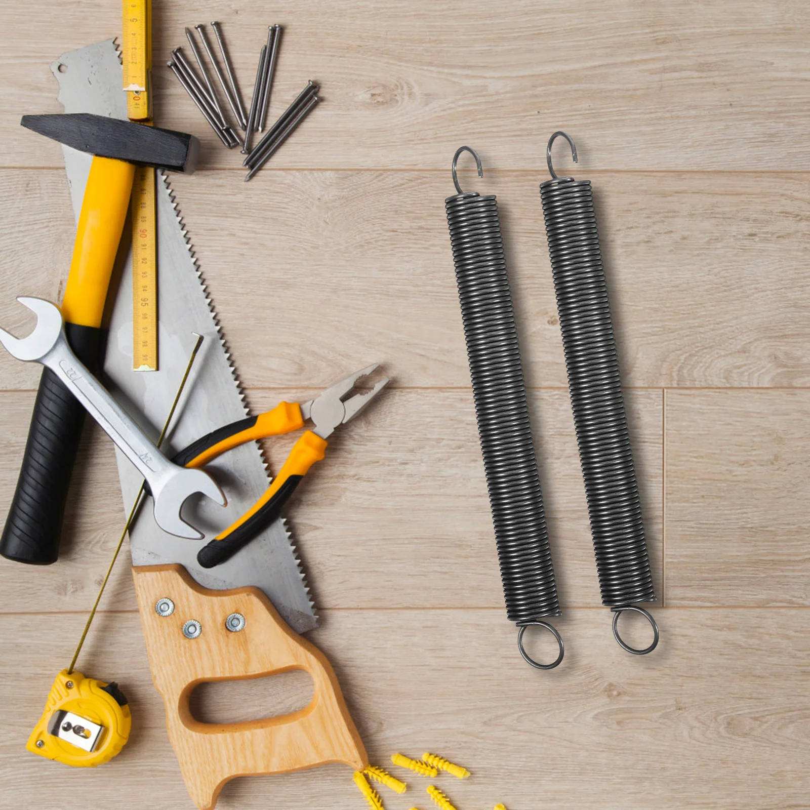 

2Pcs Spring Tension Springs Hooked Ends Sturdy Steel Extension Springs Heavy Duty Replacement Parts Mechanical Repairs Crafting