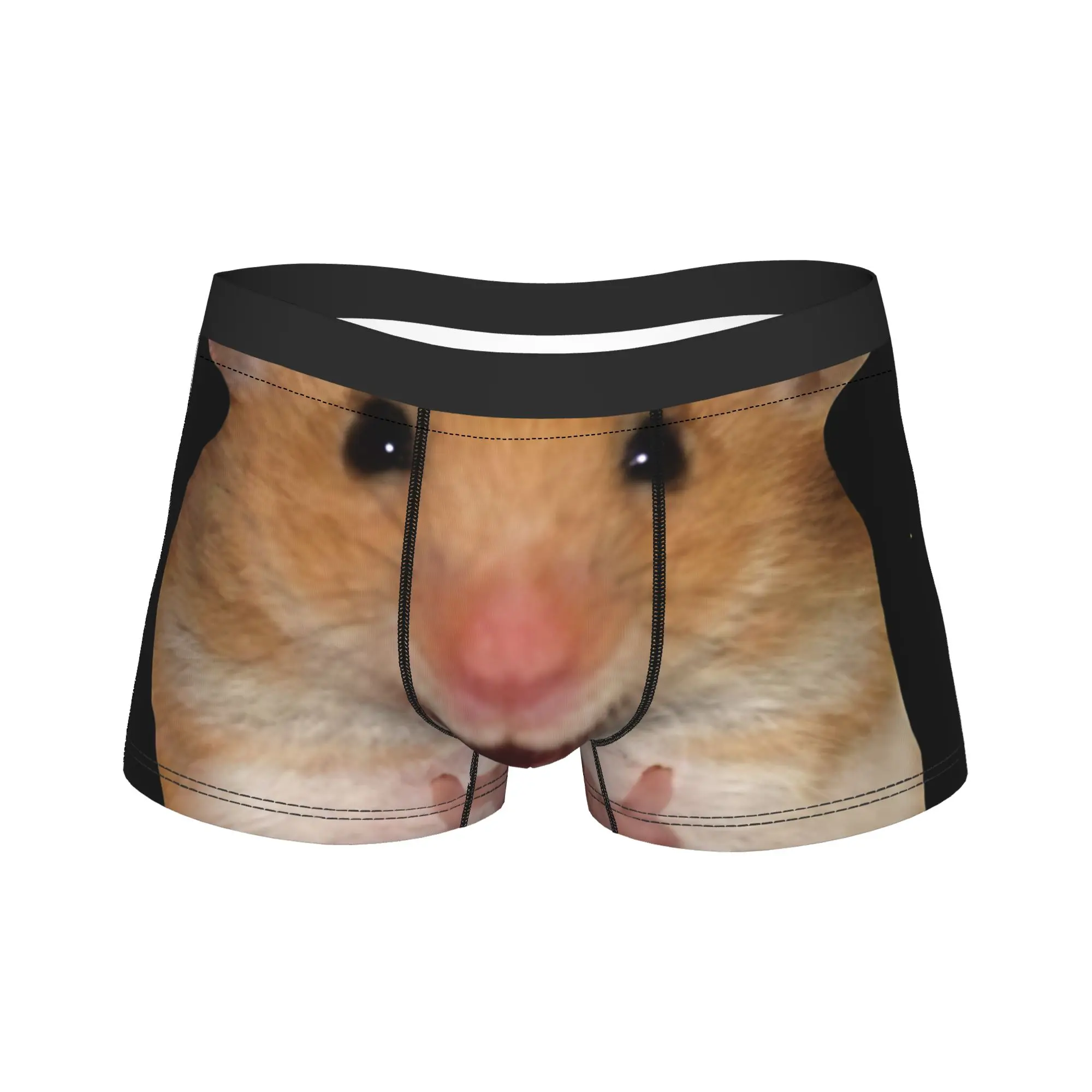 Cute Hamster MeMe Underwear  Custom Boxer Shorts Quality Men's Panties Classic Shorts Briefs Gift Idea