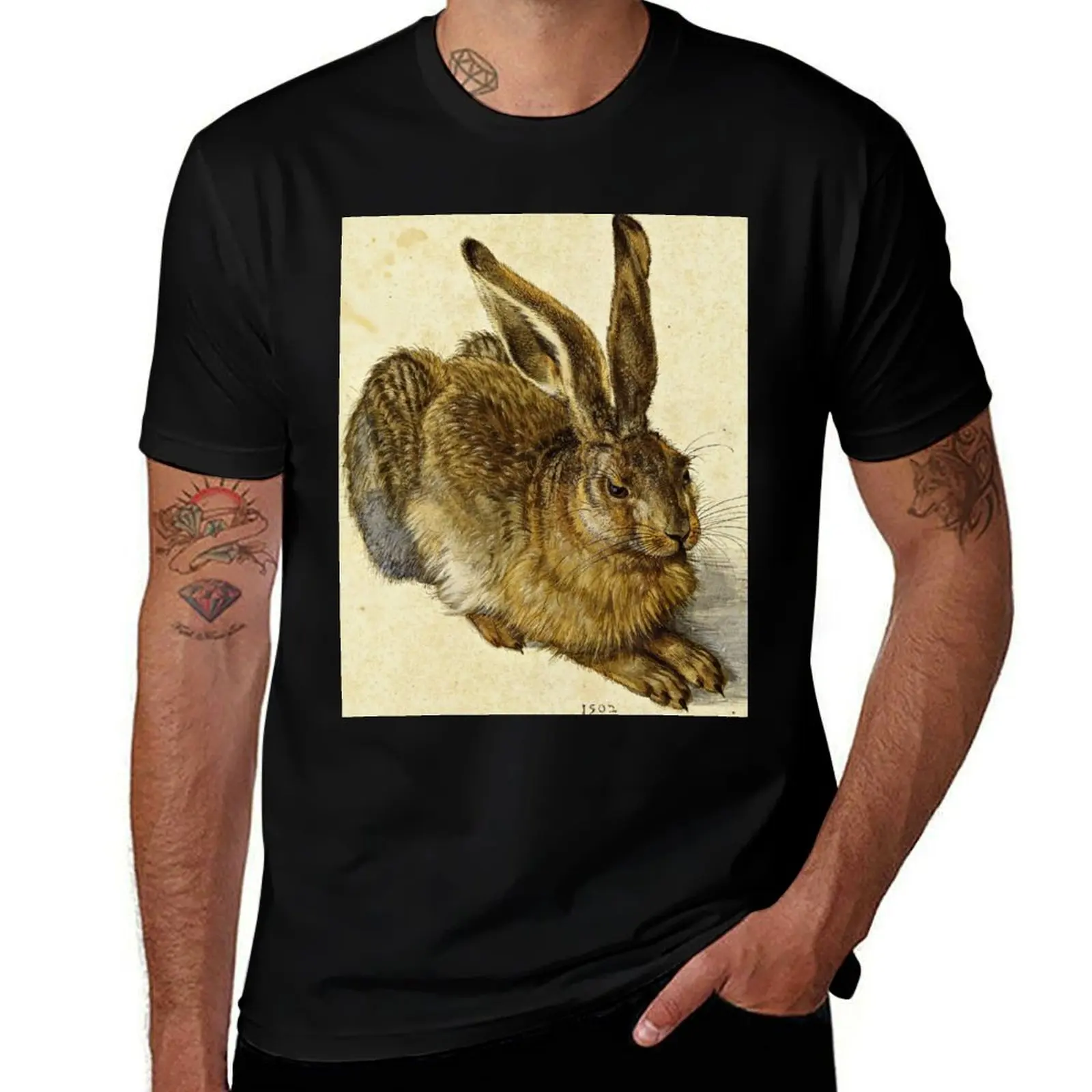 

Albrecht Durer - Hare T-Shirt black cotton t-shirt plain for man package t shirt custom print T-Shirt