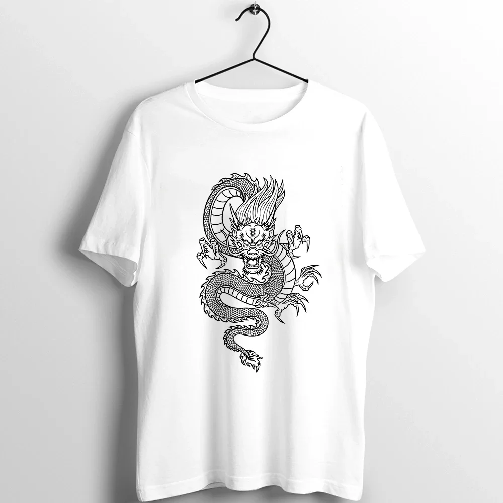 Camiseta feminina harajuku dragão chinês impressão camisetas femininas streetwear topos feminino t camisa mulher tshirt roupas