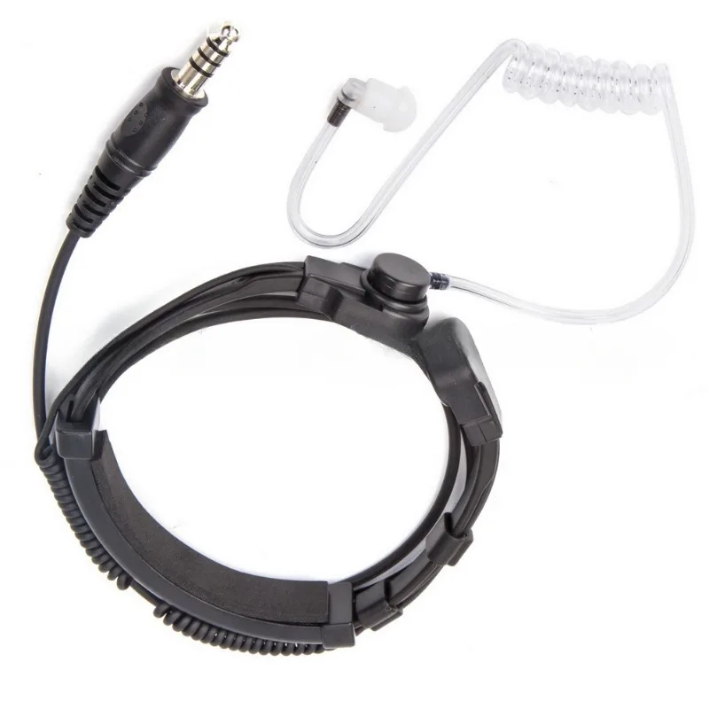 柔軟で頑丈なウォーキートーキーマイク,戦術的な振動マイク,ヘッドフォン,ラジオヘッドセット,u94 ptt,natoプラグ