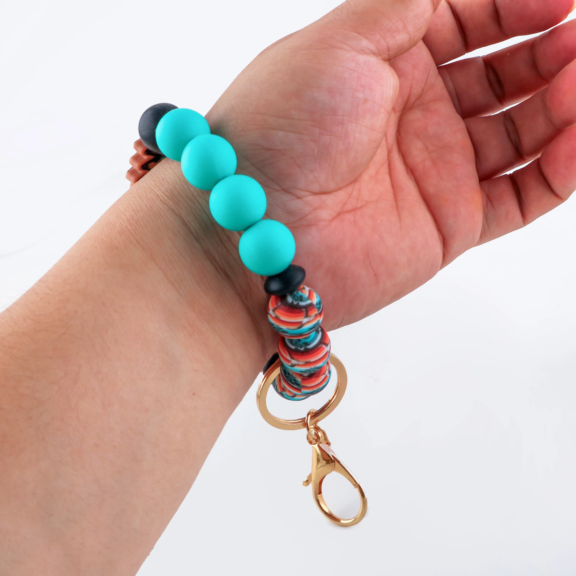 34Pcs/set Silicone Beads Kit Silicone Round Bead Focal Bead DIY KeyChain Bracelet Necklace Jewelry Accessories