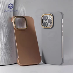 Ultra Thin Desert Gold Magnetic Case For iPhone 15 Pro 14 13 16 Pro Max For Magsafe Wireless Chargr Frameless Hard Pc Back Cover