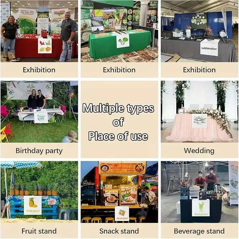 VIKAMA DIY Custom Photo Table Runner, Custom Your Design Logo Text Table Scarf for Home Dining Wedding Banquet Table Decor
