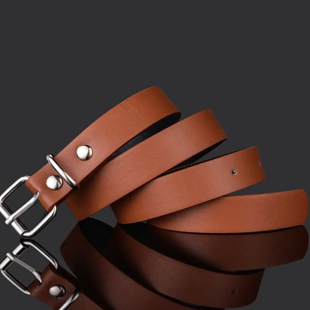 Boys Girls Retro Vintage Trouser Dress Belts Thin Waist Strap Children Leather Belt Pin Buckle Waistband