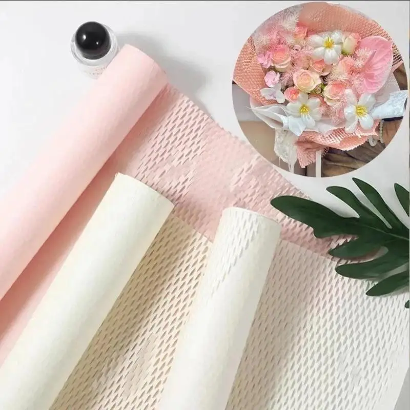 10PCS Mesh Art Paper Honeycomb Packaging Flower Wrapping Paper Packaging Paper Packaging Material