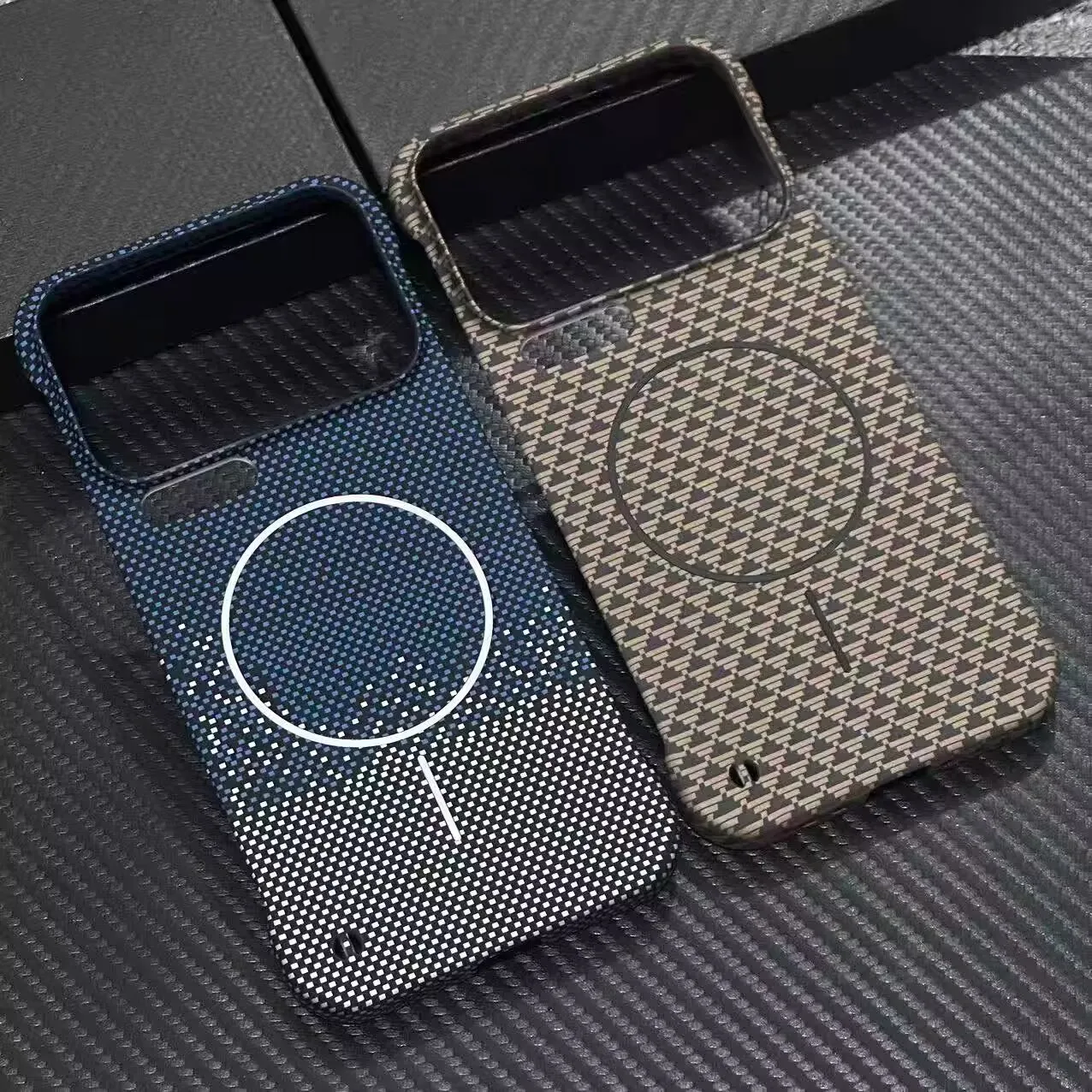 Kohlefaser-Kevlar-Muster-PC für Magsafe, magnetische Hülle für Xiaomi 17 Pro Max 15 Ultra 14 Pro, rahmenlose, schlanke, stoßfeste Abdeckung