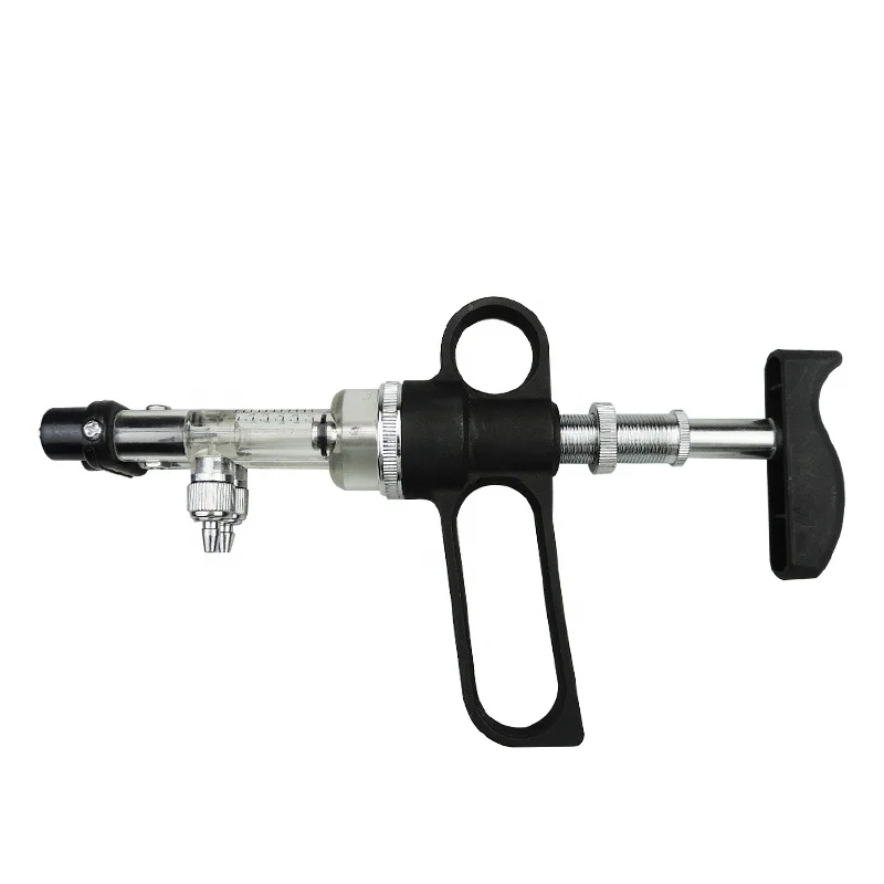 

Veterinary Double Barrel 0.1- 1ml Continuous Syringe Gun Poultry Chicken Vaccine Injection Pump