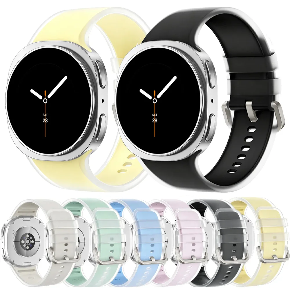 Official Jelly Transparent Silicone Strap For Samsung Galaxy Watch 9 8 40mm 44mm 8 Classic 46mm Watchband Galaxy Watch Accessory