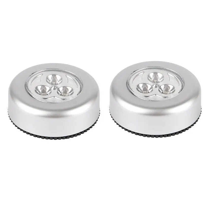 LED Wireless Night Light Battery Powered Hand Pressing Emergency Lighting Round Bedside Lamp Reading Small Night Light