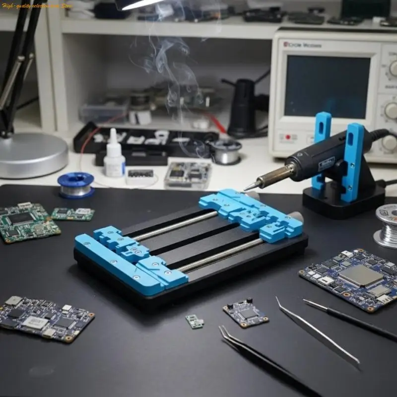 

203F Phone Mainboard Maintenance Fixture Remove Welding Repair Double Bearing Clamp Tool Heat Resistant