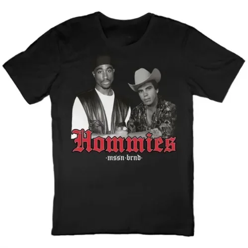 

Hommies Tupac Chalino Sanchez T Shirt Classic Black S 5XL 4644 long or short sleeves
