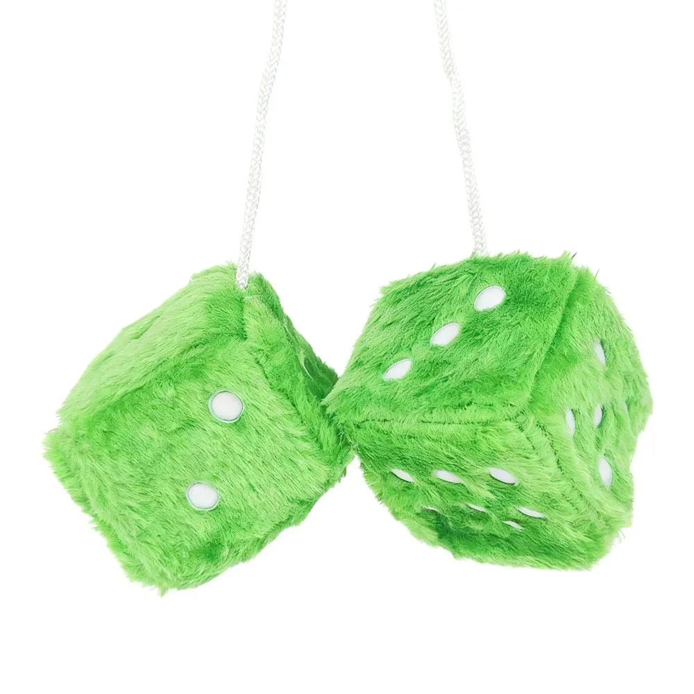 6 سنتيمتر طويلة أفخم النرد متعدد الألوان تصميم غامض أفخم سيارة معلقة حلية الساخن ختم المواد المخملية مرآة الرؤية الخلفية الديكور