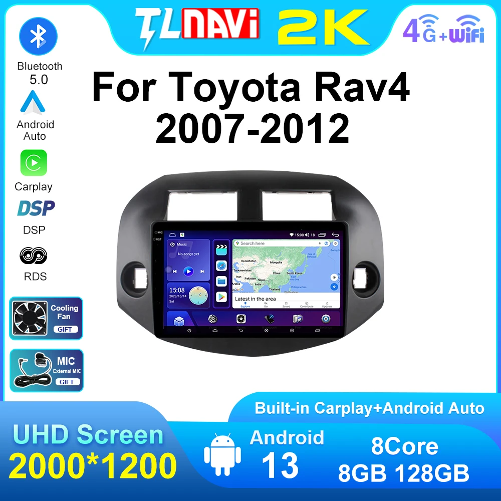 

TuleNavi Car Radio For Toyota RAV4 2007 2008 - 2012 Android AUTO Carplay Screen GPS Navigator Stereo Multimedia Video Player