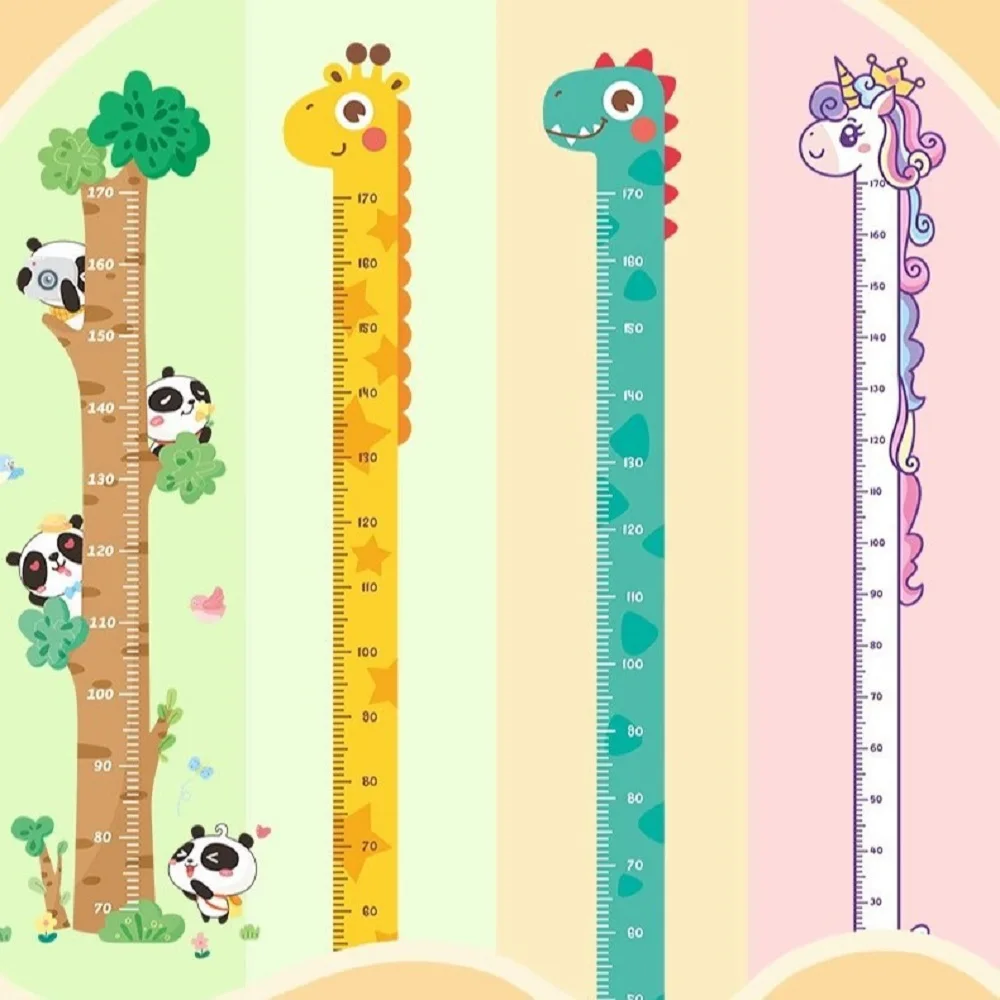 1PC wall sticker measuring instrument ruler for measuring height, cartoon height sticker wallpaper can be removed