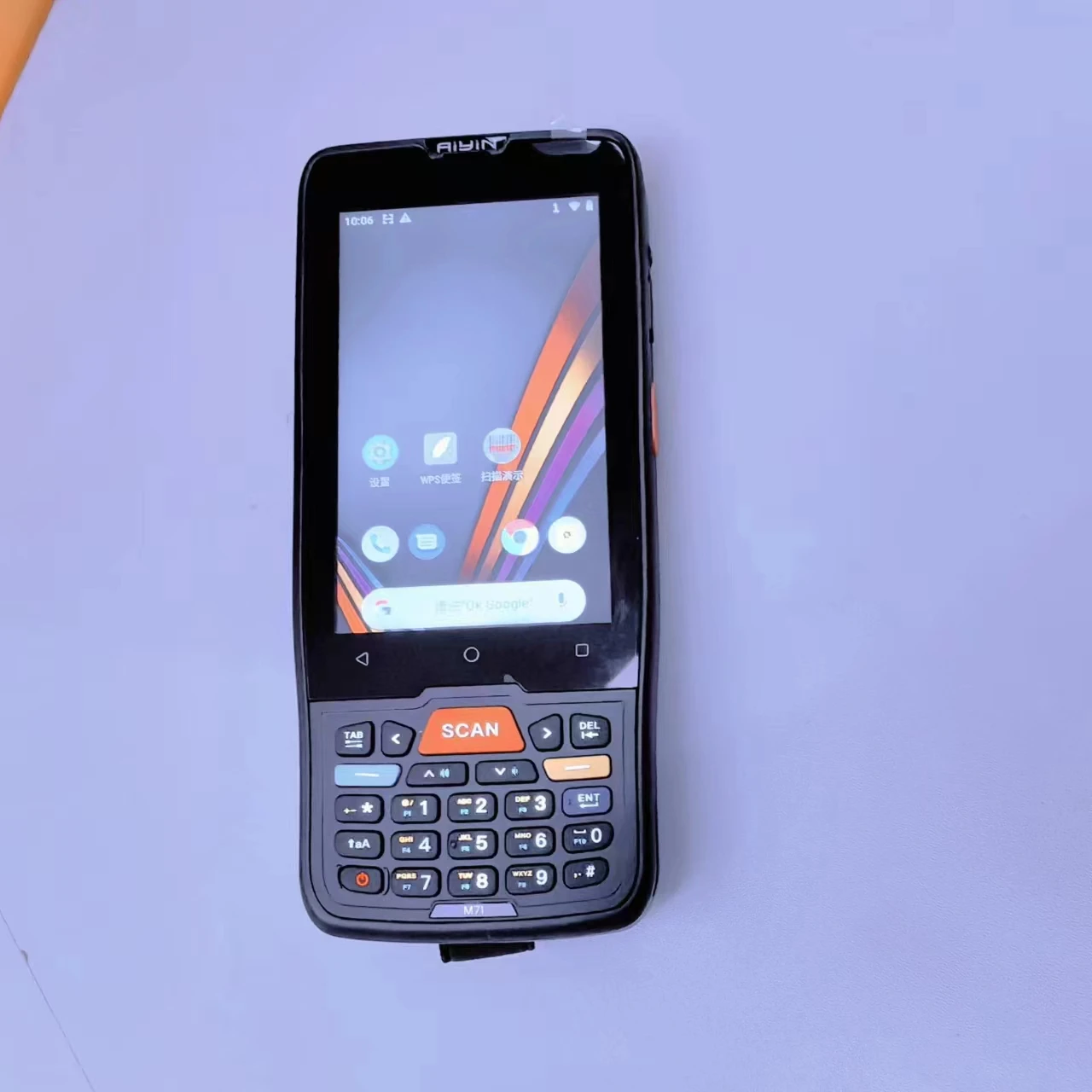 Android 9 Rugd Handheld PDA Q68 1D 2D Mobile Barcode Scanner Tablet 4 '2g Inventory Management System Univers