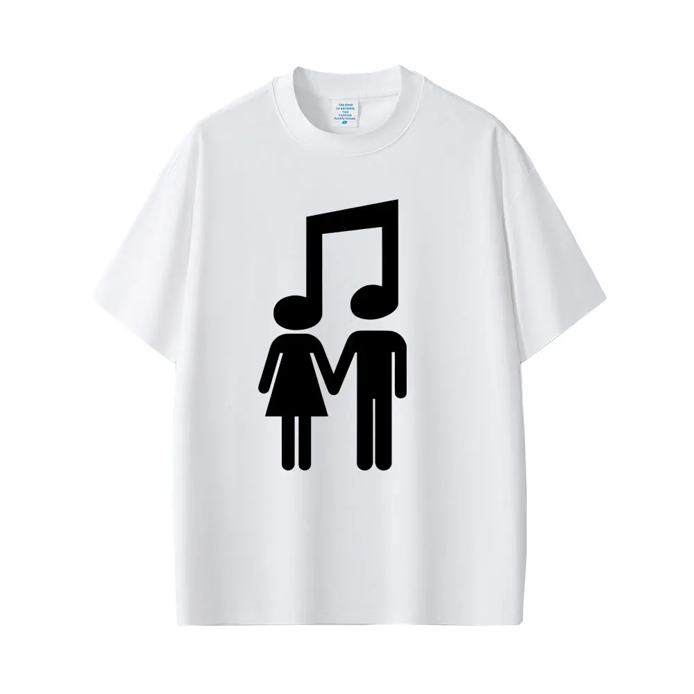 

Couple Music Love Funny Meme T Shirts Men Women Y2k 2000s Tops Anime Girl 90s Vintage Clothes Kpop Clothing Female Kawaii Goth
