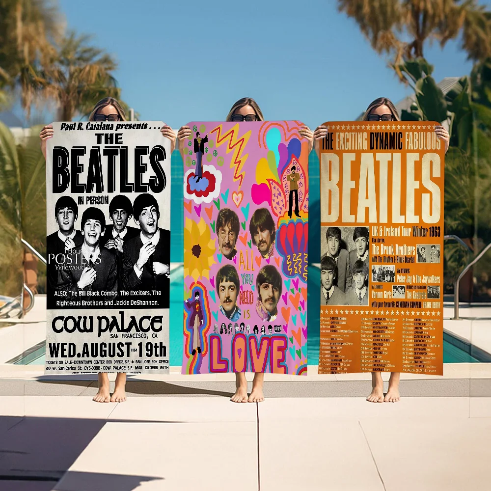 

Rock Band T-he-b-beatles Singer Microfiber Printed Beach Towel Mountain Climbing Yoga Beach Swimming Running Absorbent Towel