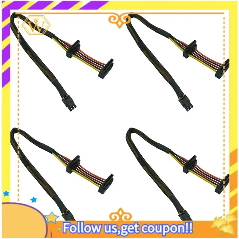 

A01K-4X HDD SATA Power Cable Right-Angle SATA 15 Pin X2 To Mini 6 Pin ATX Adapter For Dell Inspiron 3653 3650 Series