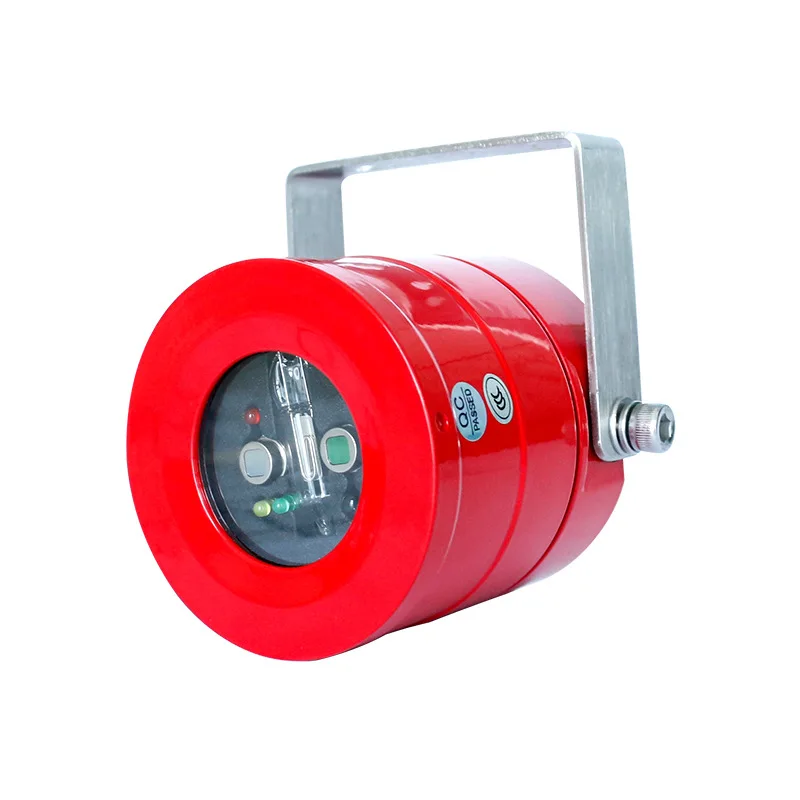 Three band point type ultraviolet infrared composite flame detector
