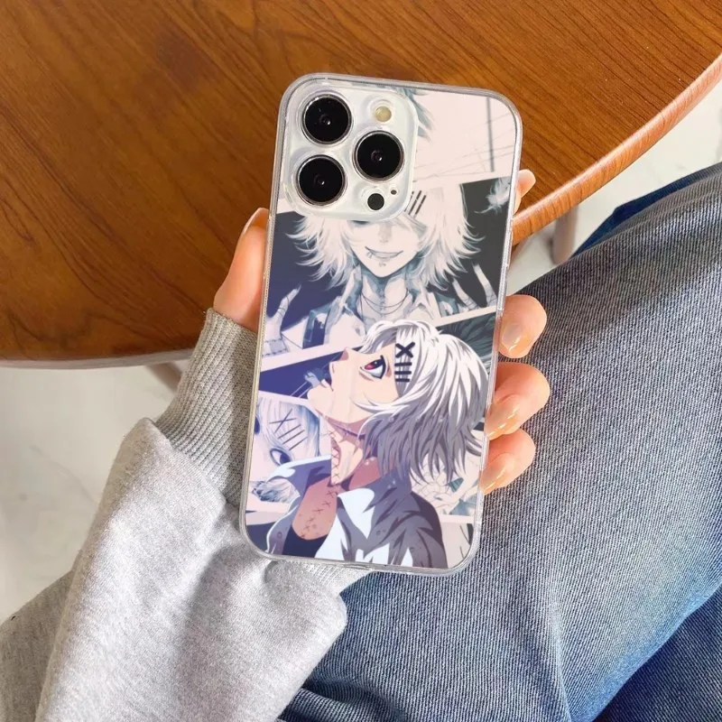 Tokyo Ghoul Juuzou Mobile Phone Case for iPhone 14 13 12 11 XS X 8 7 6 Plus Mini Pro Max SE 2022 Clear Phone Cover Funda