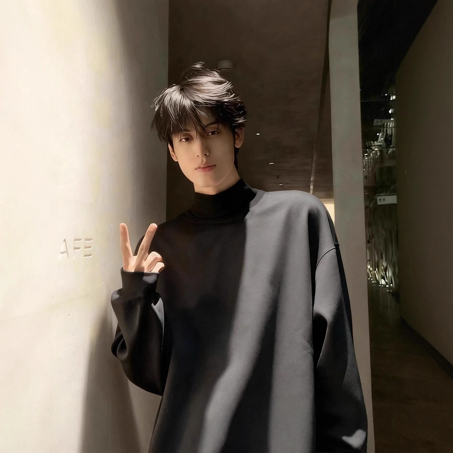 Winter Double-Sided Fleece Base Layer Shirt Men's Thick Thermal Half Turtleneck Top