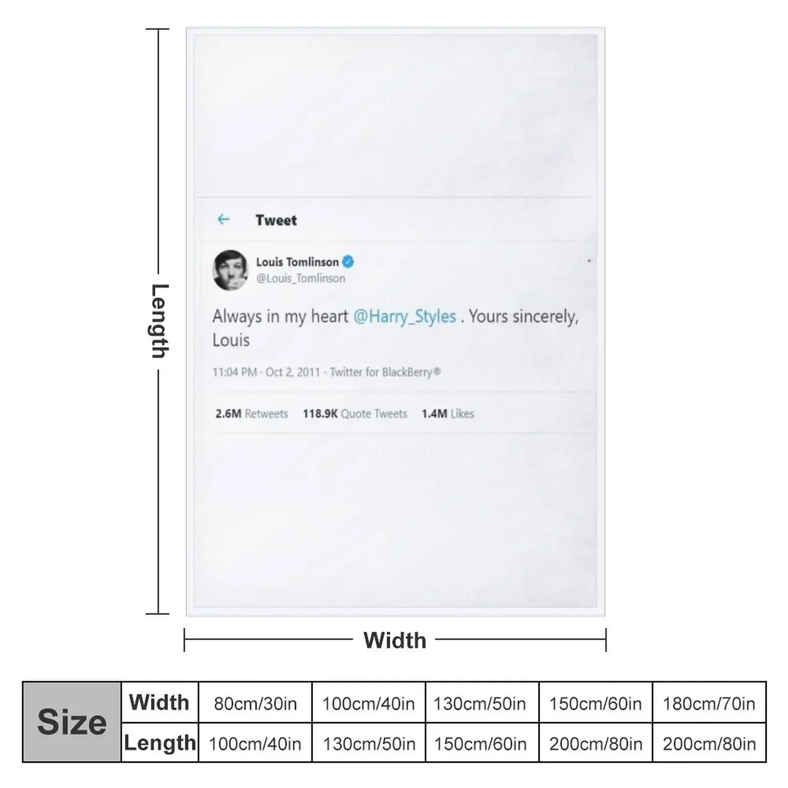 always in my heart tweet larry stylinson Throw Blanket Luxury St Cute for sofa For Baby decorative Blankets