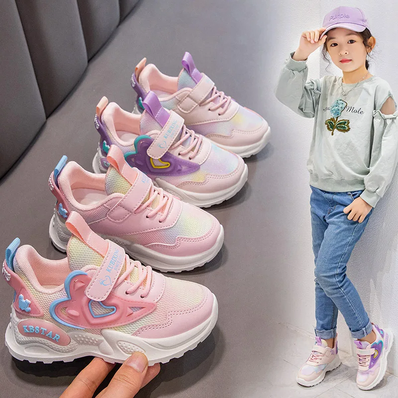 2024 Autumn New Children Shoes Fashion Princess Shoes Girl Designer Breathable Shoes Antiskid Soft Soled Casual Sneakers Zapatos image 4