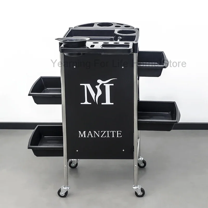 Serving Barber Trolley Tattoo Beauty Lash Storage Carts With Wheels Professional Carrito Auxiliar Furniture ZT50ST