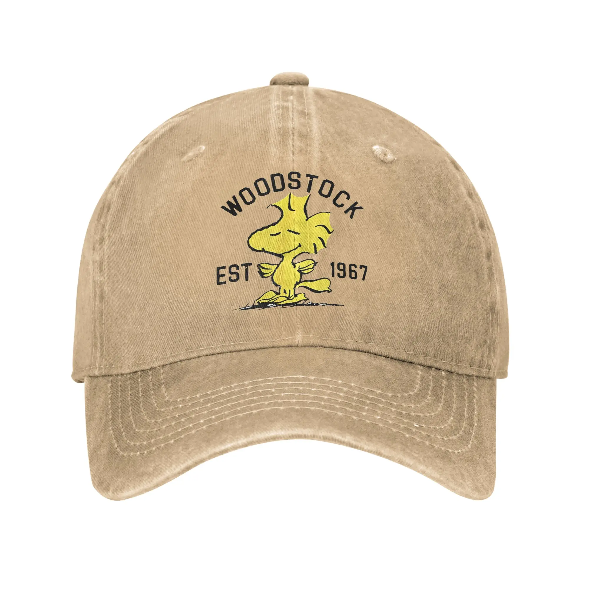 Modische Snoopy Woodstock Baseballkappen Unisex Distressed Denim Sonnenkappe Cartoon Outdoor Workouts Unstrukturierte Weiche Hüte Mütze