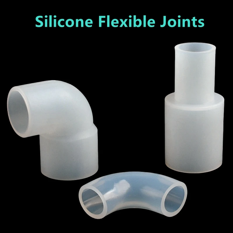 1~5PCS Silicone Flexible Joints Reducing Direct Elbow Hose Accessories Food Grade Tube Flexible Drink Water Soft Connector