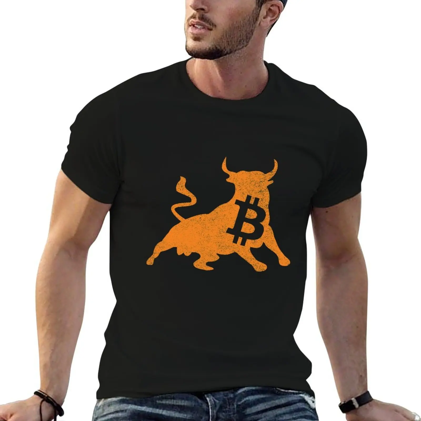 

Bitcoin Bull Crypto Currency BTC T-Shirt t shirts designer t shirts for man pack white man t shirts for men T-shirt