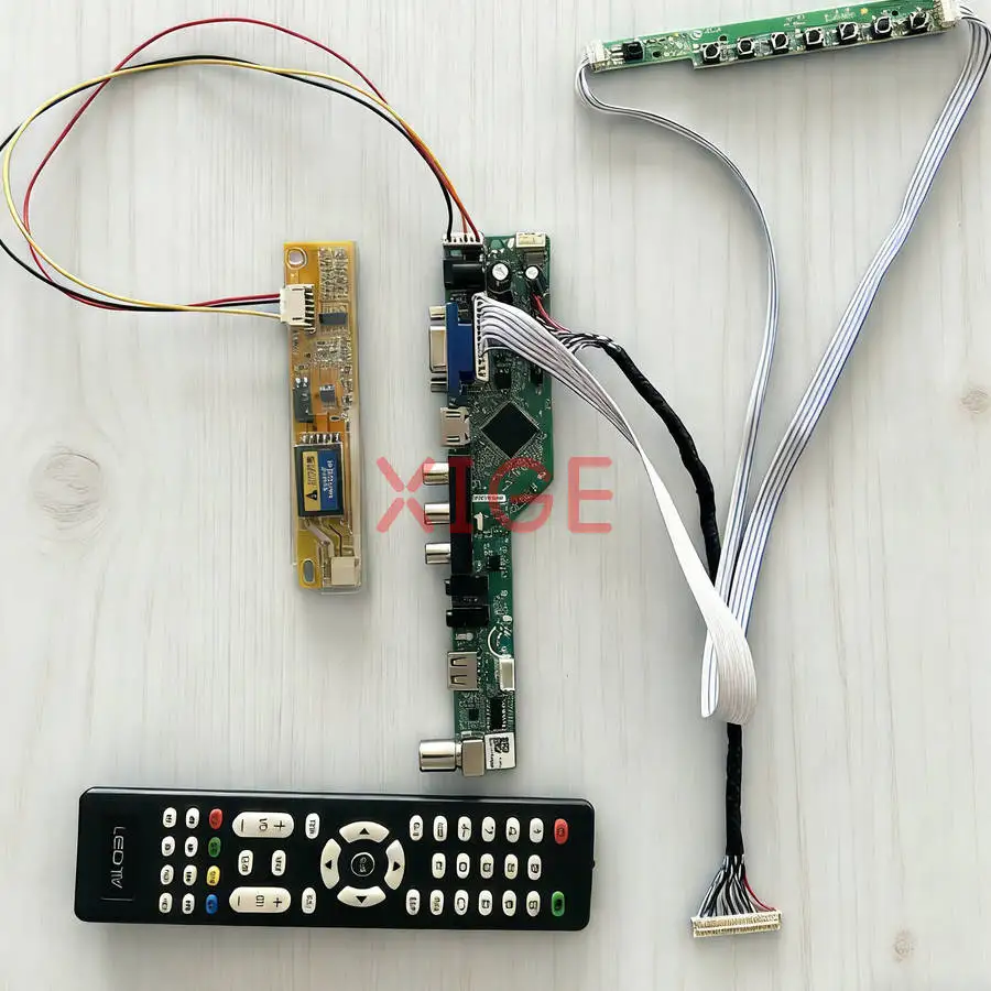 

Для QD17TL02 LP171W01 LP171WP4 LP171WX2 комплект платы контроллера привода экрана DIY 1440*900 USB + AV + VGA + HDMI 1440x900 30Pin LVDS 1CCFL