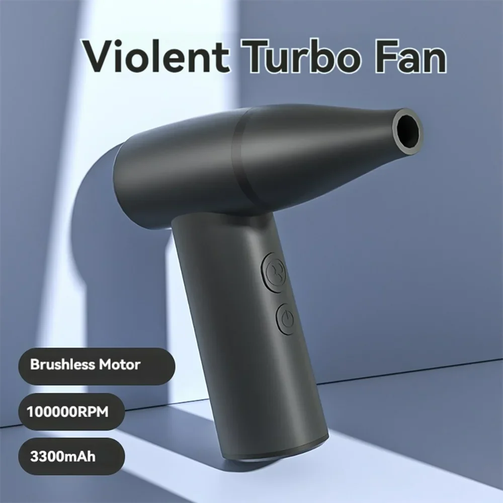 100000RPM Mini Turbo Jet Fan Portable Air Blower Turbofan Brushless Blower Wireless Super Powerful Turbo Blower Violent Fan