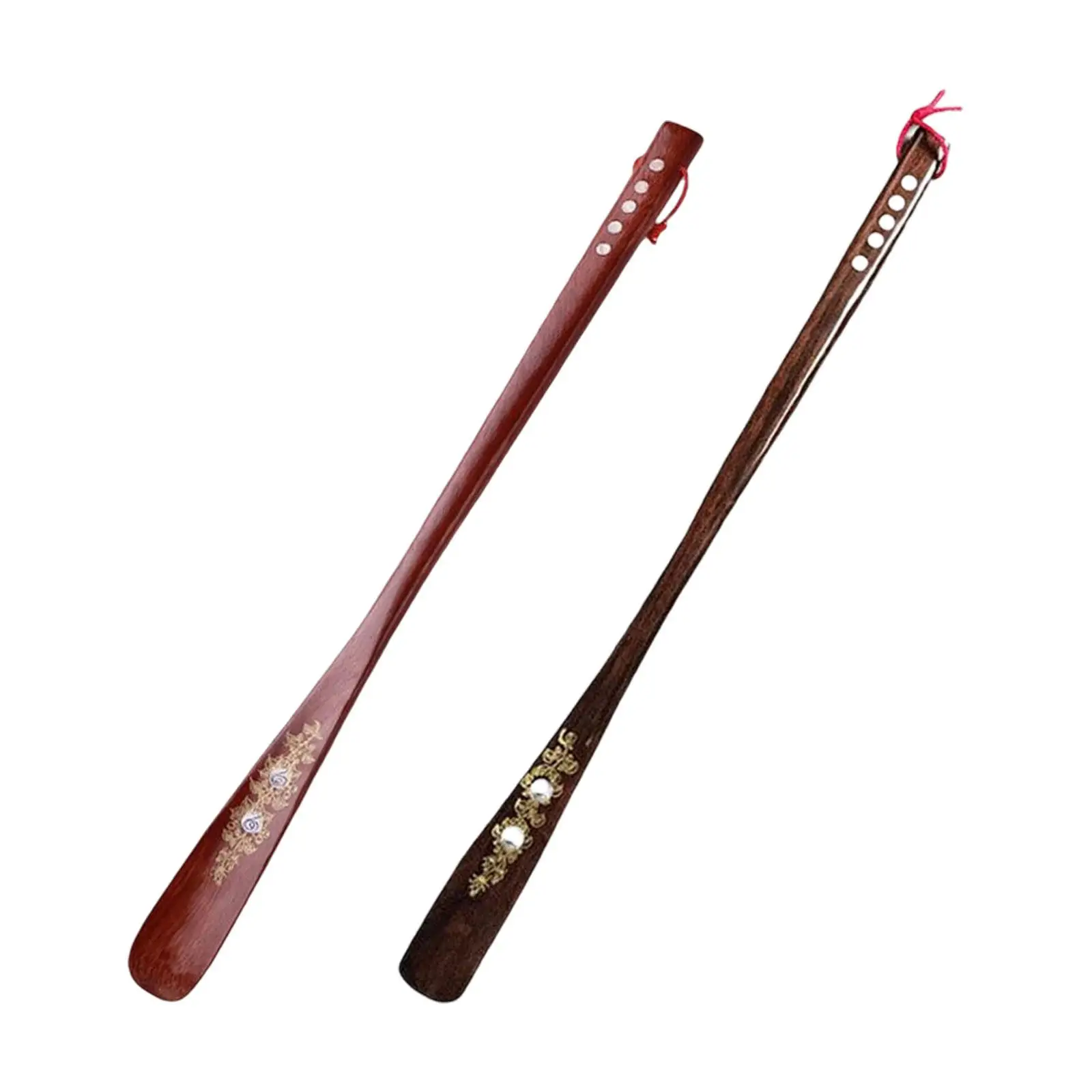 Wood Long Handle Shoe Horn Shoehorn Lifter Shoe Helper Accessories for Men Women Seniors Kids Boots