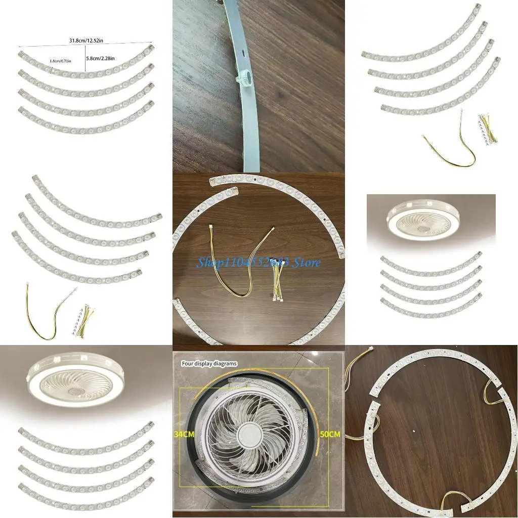 

Y6GD 3 Color LED Ceiling Fan Light Plastic Construction Lens Brightness Installation