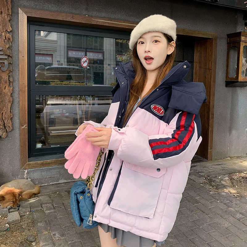 ملابس شتاء جديدة مبطنة بالقطن لعام 2025 ملابس نسائية فضفاضة غير رسمية مبطنة بالقطن تعلم سترات مبطنة بالقطن سميكة المد #3