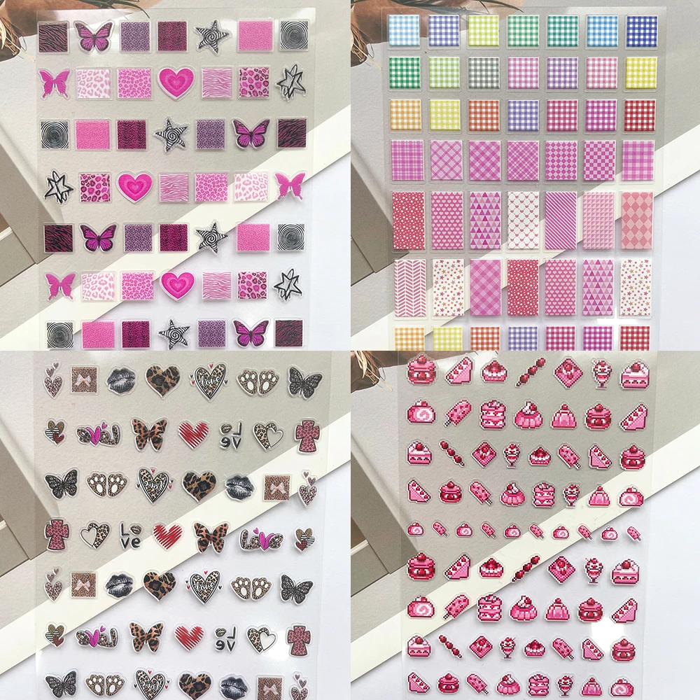 

ПВХ мини милый розовый еда леопардовый принт плакат товары наклейки водостойкие самоклеящиеся чехол для телефона «сделай сам» клавиатура наклейки на чашку Loptop