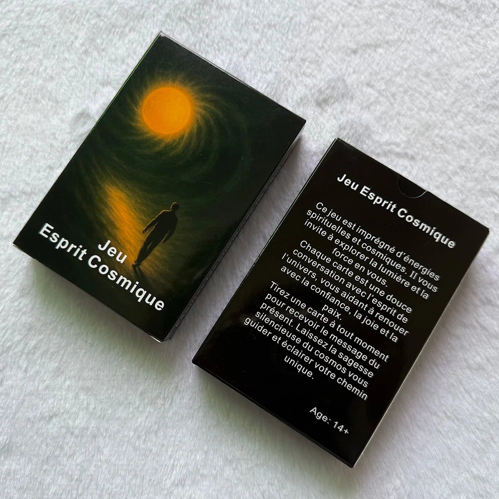 French Oracle Cards, 48 Inspirational Message Cards for Reflection & Inner Clarity, Cosmic Spirit Oracle Deck, 12x8cm